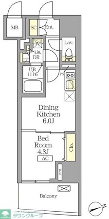 テラス北千住の物件間取画像